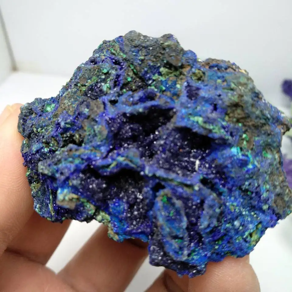Натуральный Азурит/Малахитовый кристаллический Рудный минерал|Камни| |