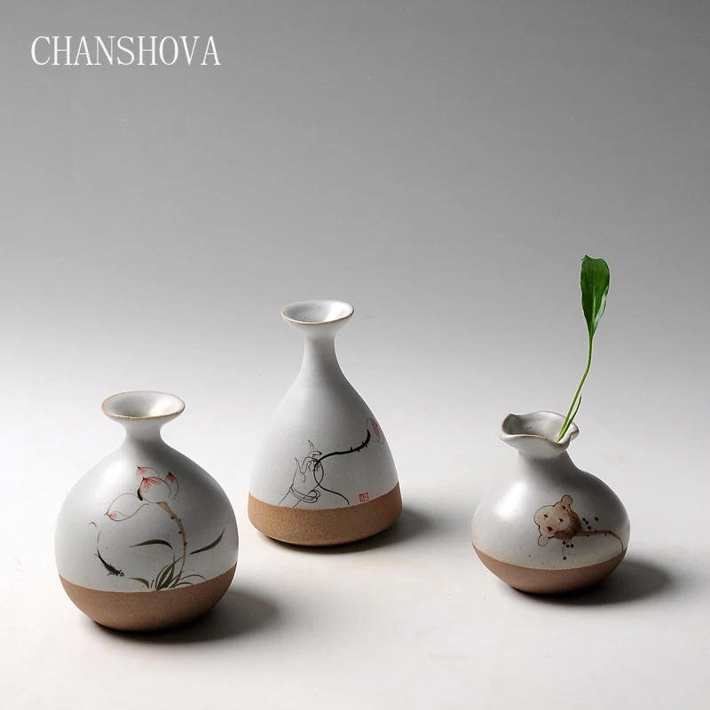 Китайские керамические вазы CHANSHOVA ручной работы для цветов украшение офиса