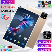global version k10 tablet 8 0 android12 0 12gb ram 640gb rom 12 core 16mp32mp pixel gps wifi bluetooth type c glass screen