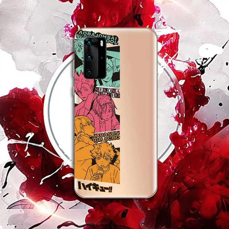

Haikyuu Poster volleyball Japan anime Phone Case Transparent for Huawei P honor 8 10i 20 30 40 smart 2019