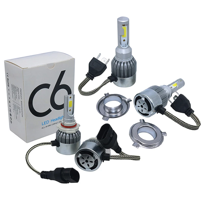 

1 Pcs C6 H1 H3 Led Headlight Bulbs H7 LED Car Lights H4 9005 9006 6000K 36W 12V 3800LM Auto Headlamps Car Accessories