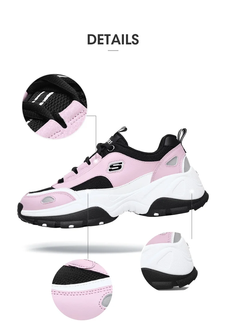 Обувь Skechers; женская повседневная обувь D'lites; кроссовки на платформе; обувь на танкетке; Женская оригинальная обувь; Zapatos De Mujer; 88888327-PKBK