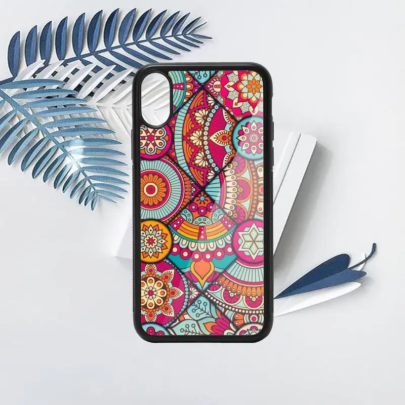 

COLORFUL MANDALA aesthetics pattern Phone Case PC for iPhone 11 12 pro XS MAX 8 7 6 6S Plus X 5S SE 2020 XR