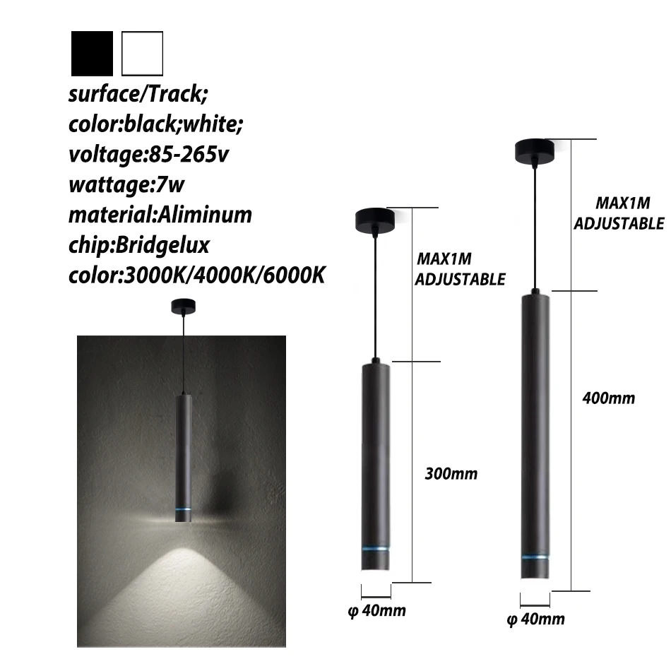 Светодиодная Подвесная лампа длинная трубка освещение для кухонного островка