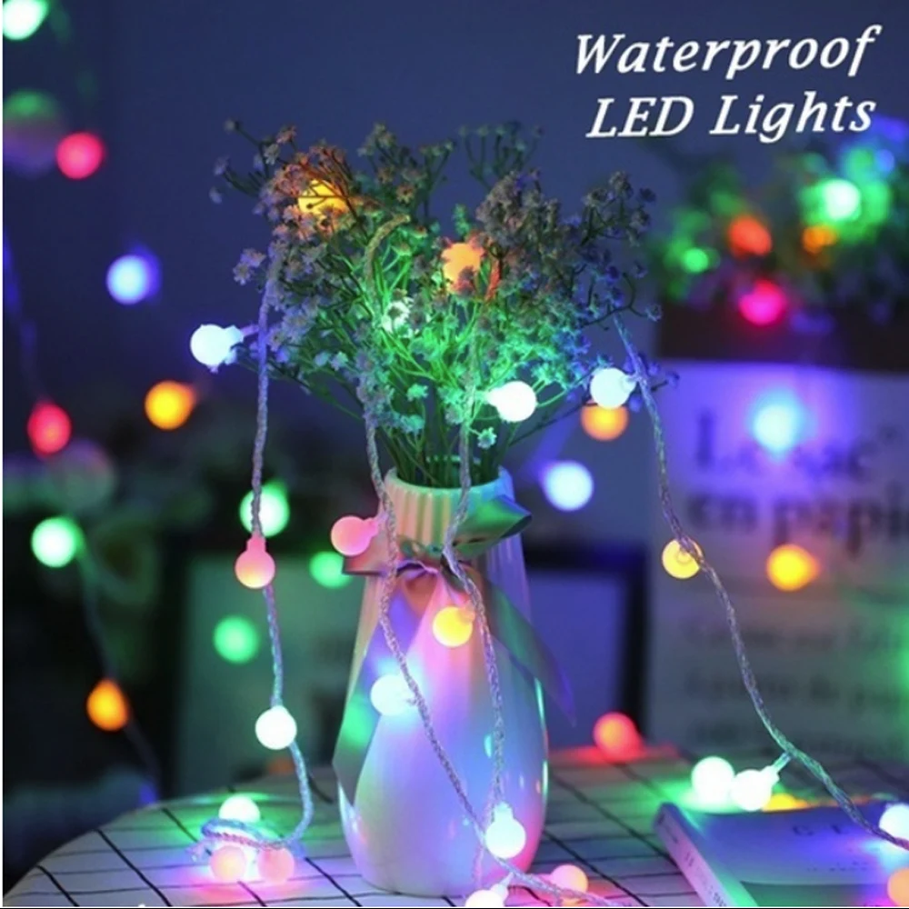 

Fairy Light Fairy String Light Romantic Durable 80LED Round Ball Wedding Xmas Decor Waterproof Fairy String Festival Garden 10M