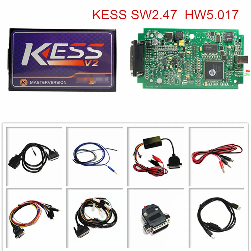 Онлайн версия V2.47 KESS V2 V5.017/KTAG V7.020 K TAG V2.23 Master/OBD2 Manager Тюнинг Комплект Бесплатная
