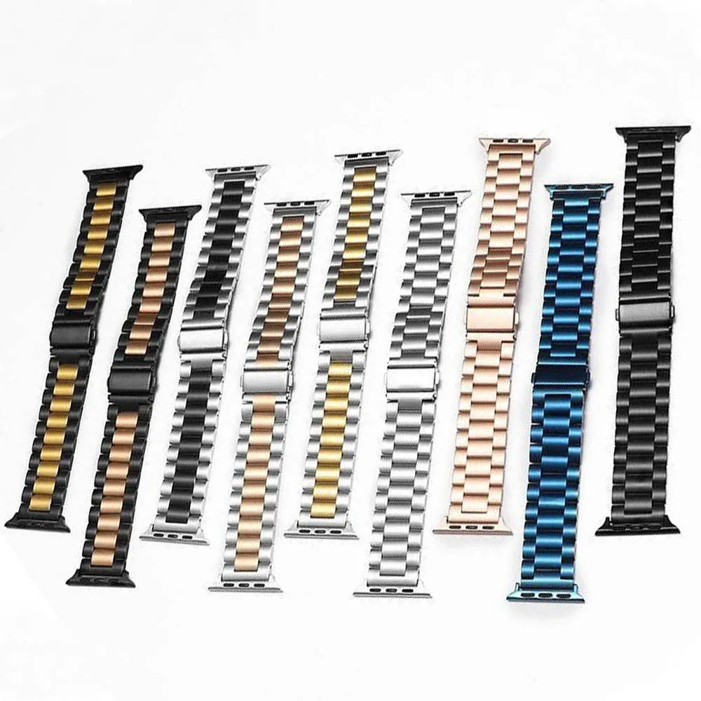 Ремешок из нержавеющей стали для Apple Watch Series 5 4 3 2 черный браслет-адаптер iWatch Band 38
