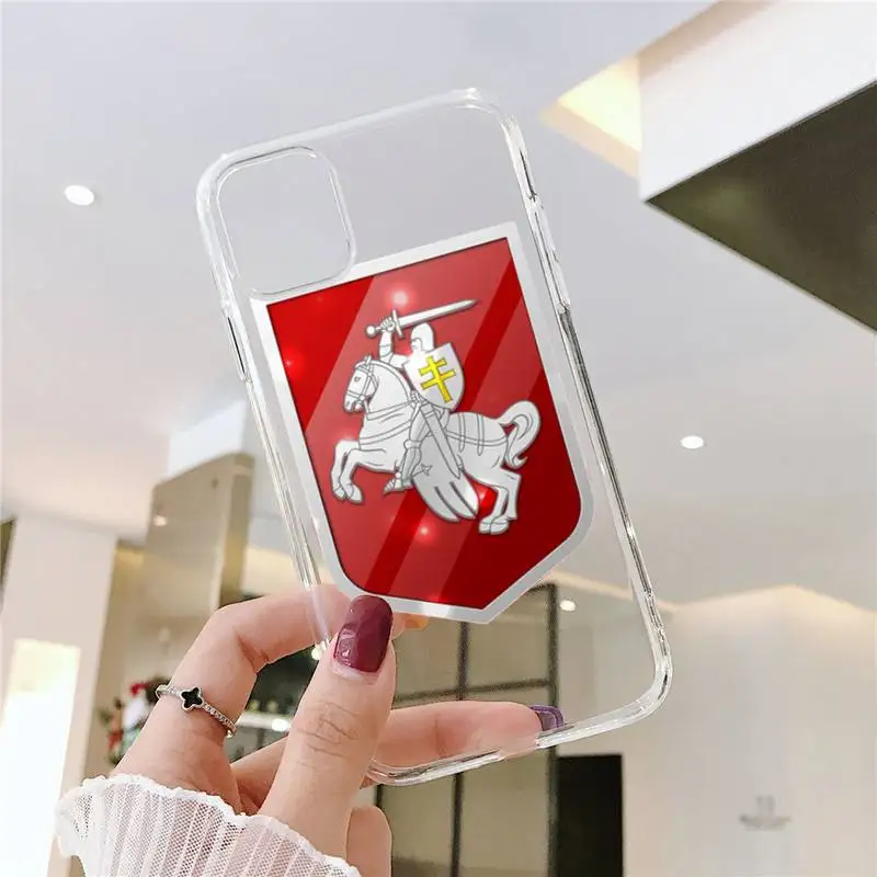 

Republic Belarus National flag Phone Case For iphone 12 11 8 7 6s 6 5 5s 5c se plus mini x xs xr pro max Transparent soft