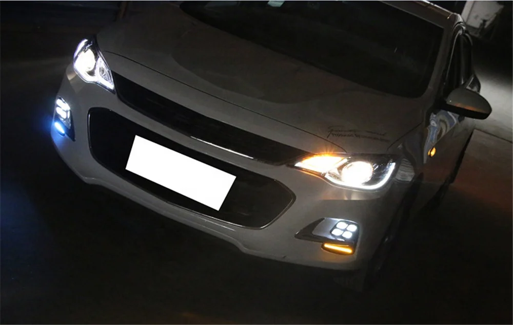 

LED Daytime Running Light For Chevrolet Cavalier 2016 2017 2018 with Turn Signal function 12V DRL Fog Lamp