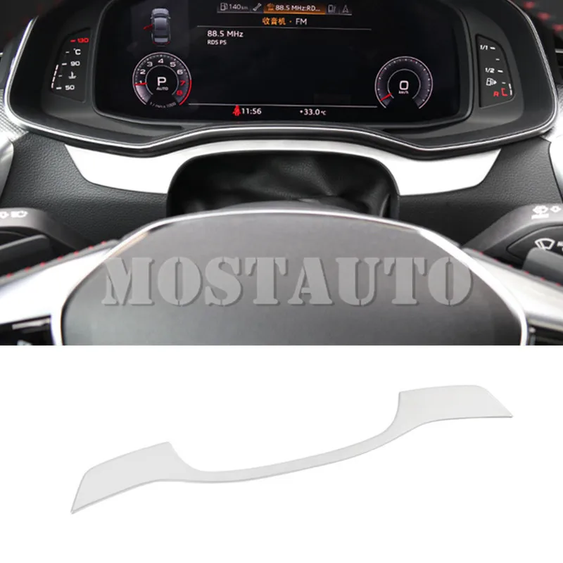 

For Audi A6 S6 Interior Front Dashboard Edge Decorative Cover Trim 2019-2021 1pcs Car Accessories Interior Car Decor Car Trim