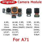 Оригинальная передняя и задняя камеры для Samsung Galaxy A71 A715, модуль главной камеры, гибкий кабель, запасные части