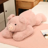55cm cute stuffed animal soft pillow lying down soft husky doll doll girls bed plush animals pillow