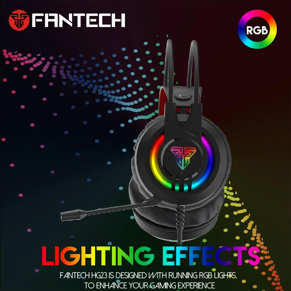 Проводные игровые стереонаушники FANTECH HG20 с микрофоном и RGB-подсветкой |