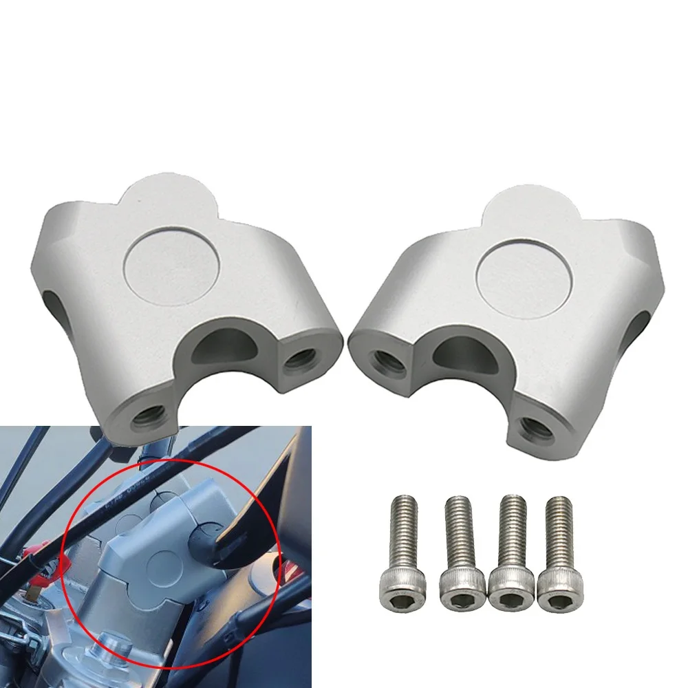 

CNC Aluminum Handlebar Riser Clamp Mount Taper 2pcs 7/8" 22mm