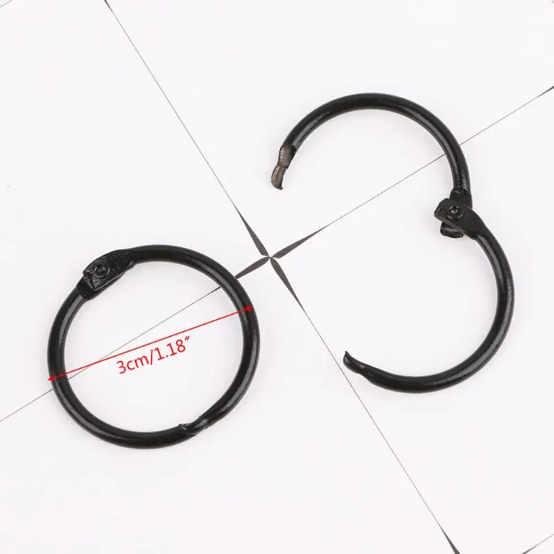 

10pcs Metal Loose Leaf Binder Ring Book Hoops DIY Albums School Office Supplies Craft
