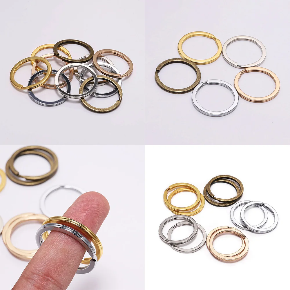 

10Pcs/Lot 7Color Round Key Ring Llaveros Clasp 25-30mm Key Chain Split Ring Plated Key Ring For Jewelry Findings Making Supplies