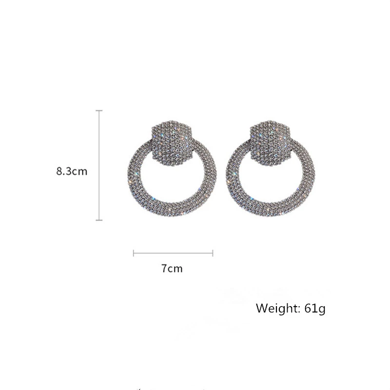 Модные геометрические висячие серьги FYUAN с кристаллами для женщин большие