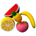 5 шт. сжимаемые медленно растущие Клубничные персиковые банан и лимон Арбузные амулеты 