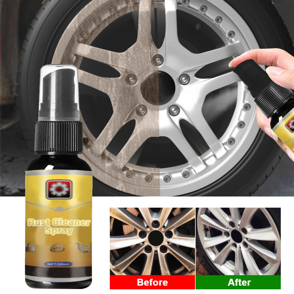 

30ML Car Rust Cleaner Dent Remover Rust Inhibitor Paint Repair Wheel Hub Derusting Spray Car Maintenance Cleaning Supplies