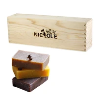 nicole silicone soap loaf mold with woodenbox lid rectangular handmade soap making tool