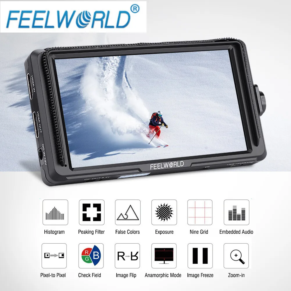Feelworld F6S HDMI 5 дюймовый IPS экран 4K Full HD монитор камеры для DSLR s HD|Мониторы| |