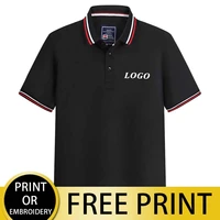 cust 10 color polo shirt customization printed personalized pictures text embroidery design high quality tops breathable a