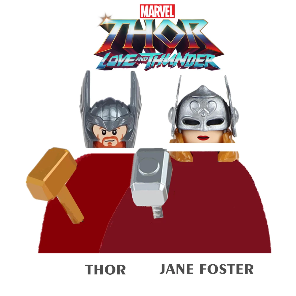 

Marvel Avengers Love and Thunder Thor Jane Foster Figures Building Blocks Figures Bricks Toy Kid Gift