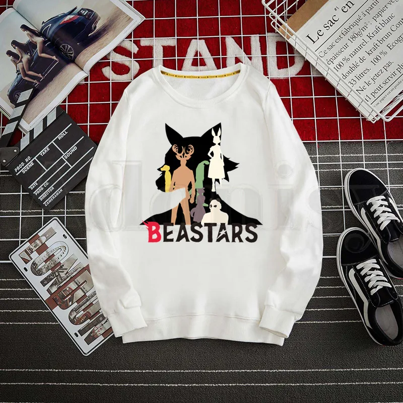 

Толстовка мужская с капюшоном и круглым вырезом, японское аниме, BEASTARS, legoshi, волк, олень, модная одежда в стиле хип-хоп