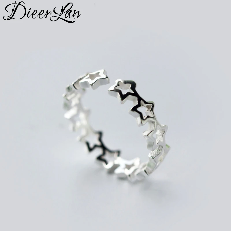 Женское Винтажное кольцо со звездами из серебра 925 пробы|Кольца| |