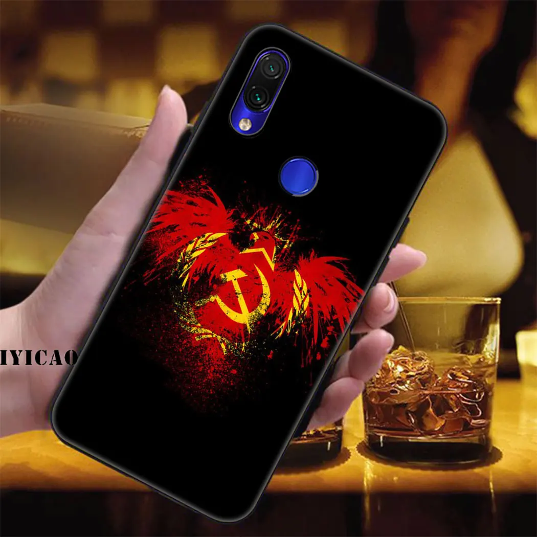 Мягкий чехол с гербом оружия российским флагом IYICAO для Xiaomi Redmi Note 5 6 7 8 Pro 5A Prime 4 4X