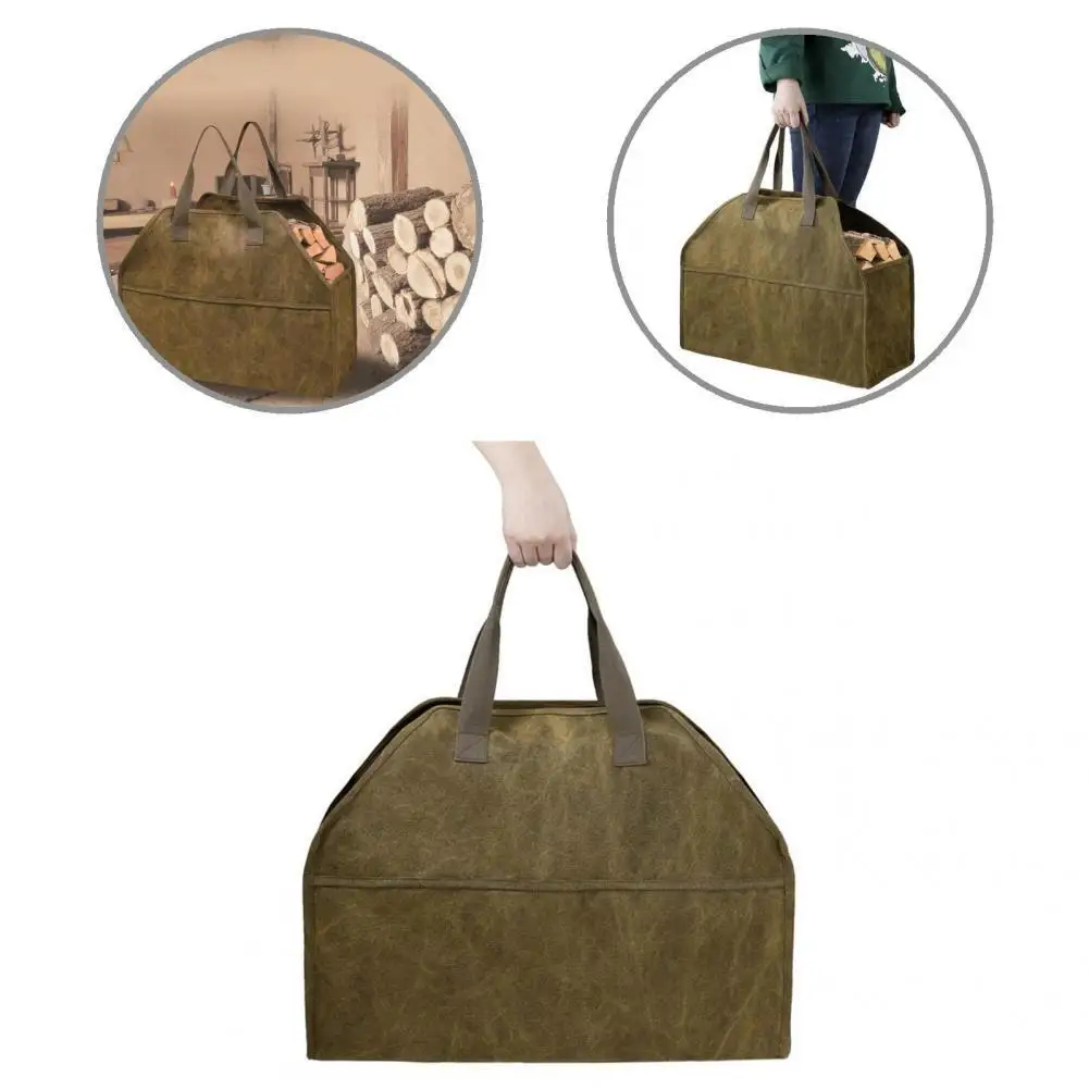 

Wear Resistant Easy to Store Stand Up Log Carrier Tote Holder for Outdoor