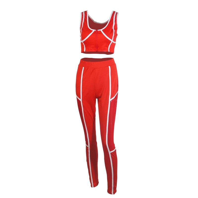 

Casual Two Piece Set Sheer Mesh Patchwork Women Tracksuit Zipper Bra Top Leggings Pants Sexy Gym Fitness Workout Outfits