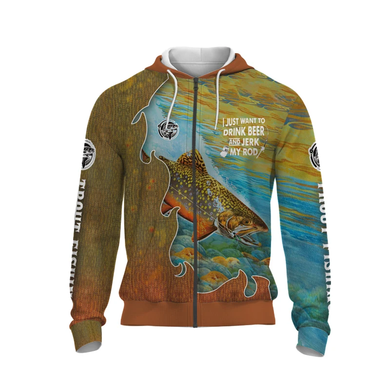 

New Carp Fishing Hoodies Animal Hunting 3D Print Sweatshirt Men Women Fashion Zipper Hoodie Harajuku Streetwear Jackets Clothing