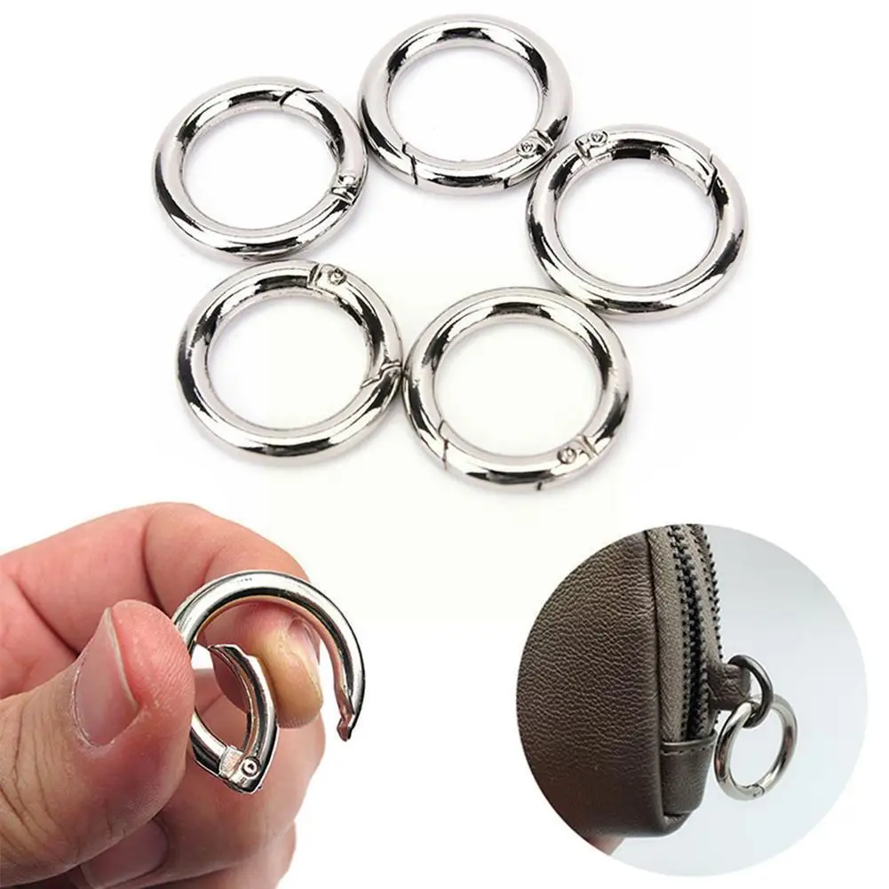 

6pcs Circle Round Carabiner Camp Spring Snap Clip Outdoor Keychain Linked Hooking Cup Water Climbing Bags Tool S4x3