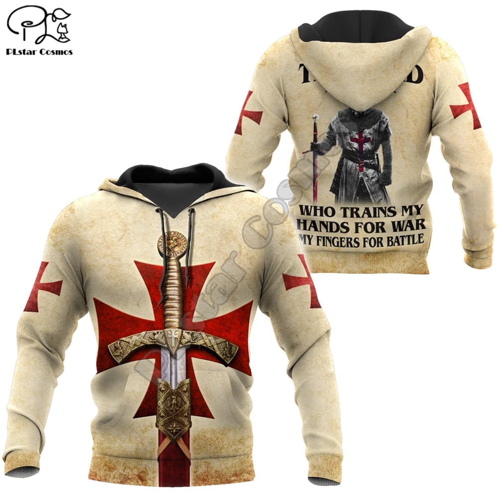 PLstar Cosmos 3dPrint Cross Knights Templar Jesus Armor Unisex Men/Women Harajuku Streetwear Funny Hoodies/Sweatshirt/Jacket-a7