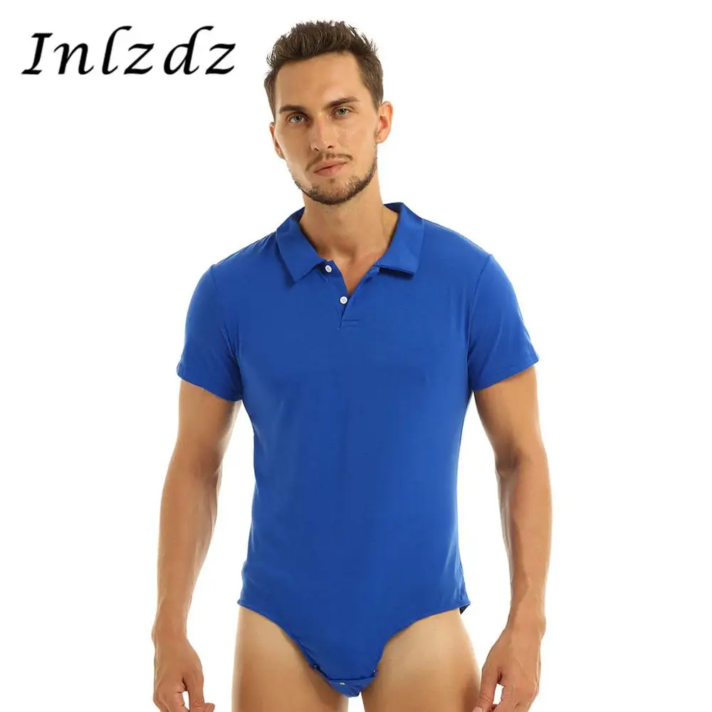 

Мужское нижнее белье, сексуальная рубашка с промежностью, боди, подгузники для влюбленных, комбинезон, пижамы с коротким рукавом, отложным в...