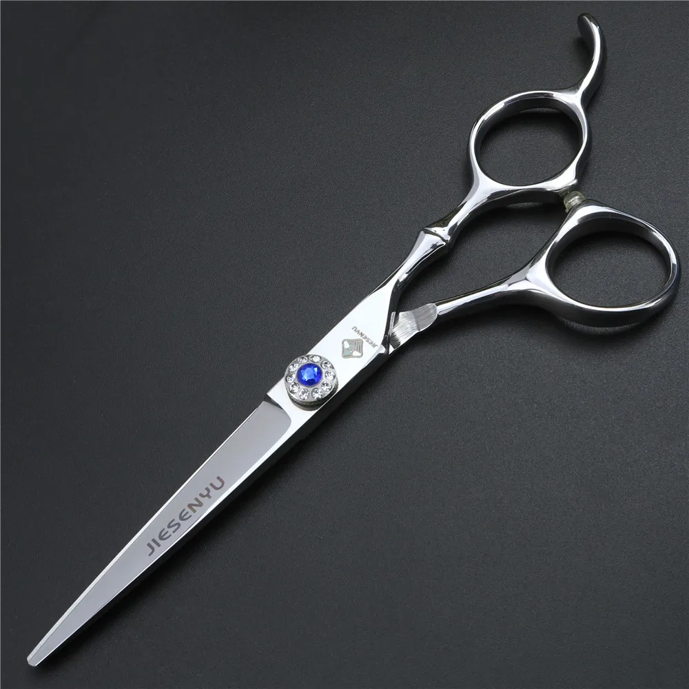 

Silver 6-inch sapphire screw bamboo handle hairdressing scissors Japan 440C steel hair scissors japan scissors professional