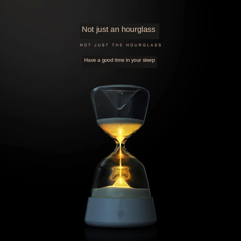 

Hourglass sleeping light rechargeable night light induction dimming touch night light home decoration ornaments gift night light