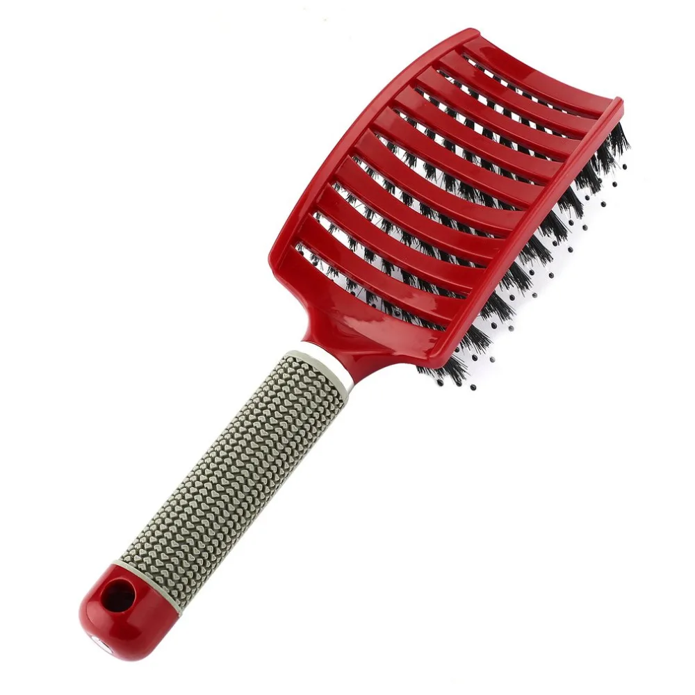 Pro Hair Scalp Massage Comb Hairbrush Bristle&Nylon Women Wet Curly Detangle Hair Brush for Salon Hairdressing Styling Tools images - 6