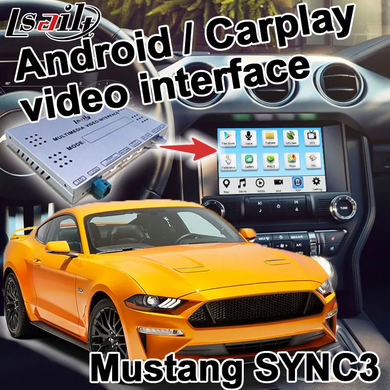 Интерфейсная коробка для Android / carplay Ford Mustang беспроводной интерфейсный бокс