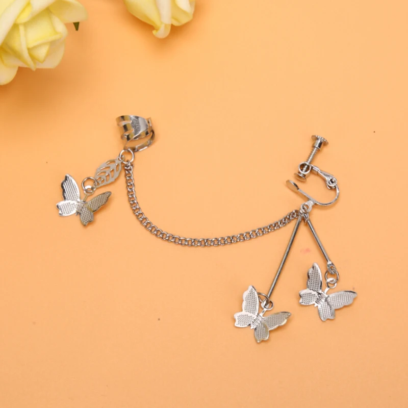 

1pc Butterfly Pendant Punk Drop Dangle Earring Harajuku Jewelry for Women Girl New Fashion