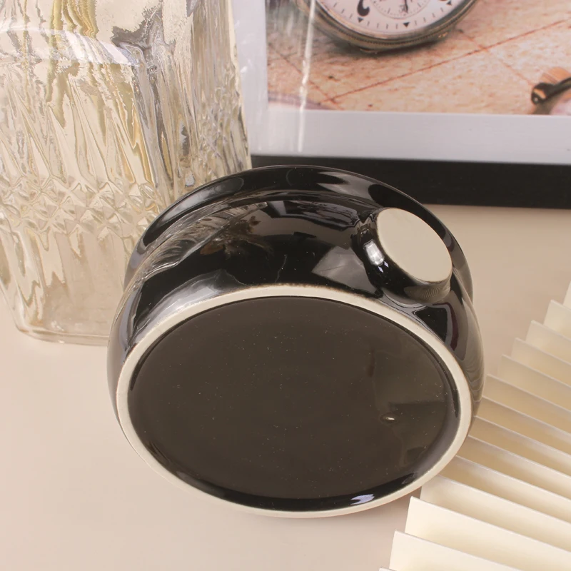 

Yaqi Black Color Ceramic Shaving Bowl For Men Shaving Brush