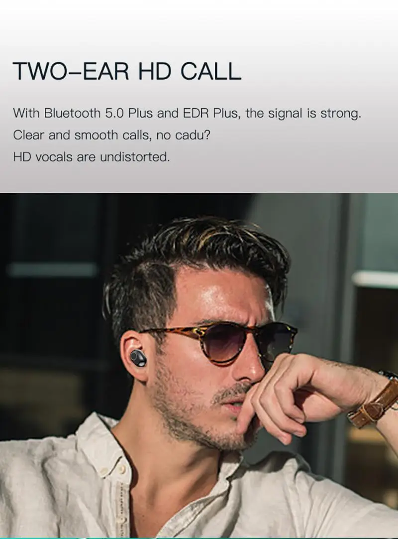 B02 автомобильные TWS Bluetooth V5.0 наушники 3D стерео Спортивные Беспроводные с двойным