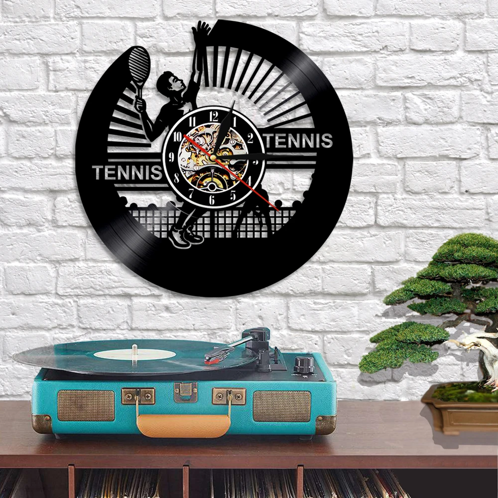 Спортивные художественные декоративные 3D настенные часы для игры в теннис