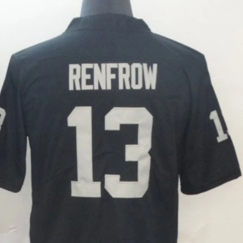 

American Stitch Renfrow 13 Black And White Embroidery Raiders Football Jersey For Mens S,M,L,XL,XXL,XXXL