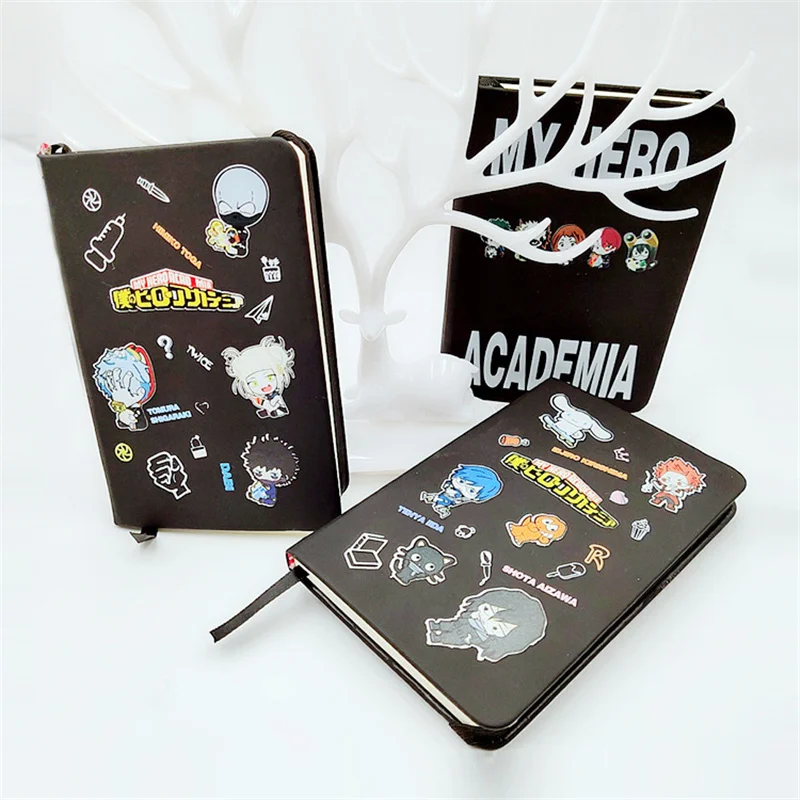 

Anime My Hero Academia Cosplay Notebook for Students Hand Book Elastic Strap Notebook Todoroki Shouto Stationery Students