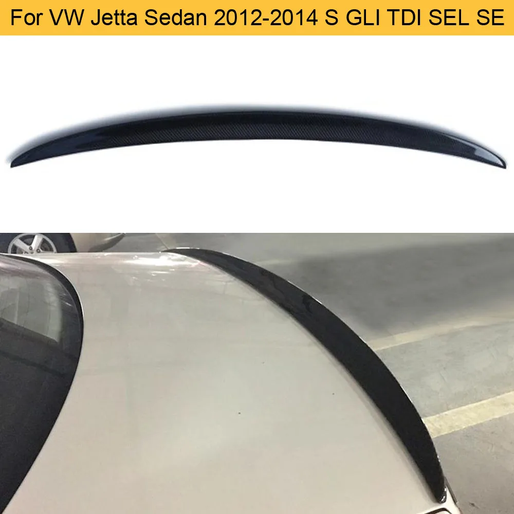 

Отделение из углеродного волокна для Volkswagen VW Jetta Sedan 4 Door 2012-2014 S GLI TDI SEL SE спойлер на задний багажник, крыло FRP