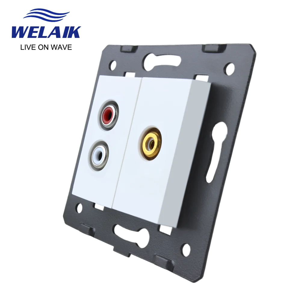 Запчасти для аудио и видеосъемки WELAIK, европейский стандарт, DIY, настенная розетка без стеклянной панели, 45*45 мм A8AFVIW