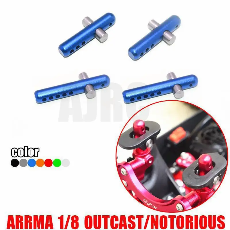 

ARRMA OUTCAST NOTORIOUS aluminum alloy + stainless steel front and rear shell pillars MAO201FR