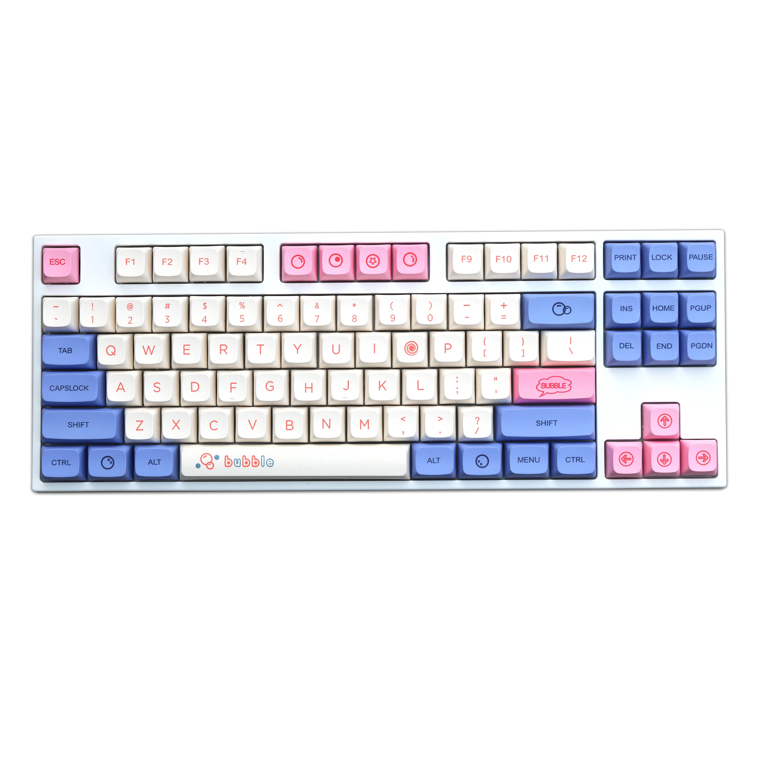 

139 Keys/set Cute Bubble Theme PBT Dye Subbed Key Caps For MX Switch Mechanical Keyboard XDA Profile Keycap For 64 68 84 980m